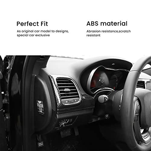 Hoolcar Dashboard Center Console Panel Trim Kit Interior Decor Accessories for 2011-2020 Jeep Grand Cherokee, Carbon Fiber - Image 5