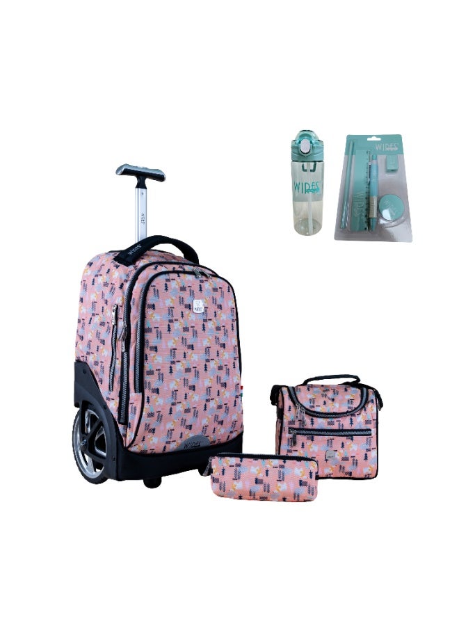 Wires WIRES Big wheels trolley 19" with lunch bag and pencil case  - Image 1