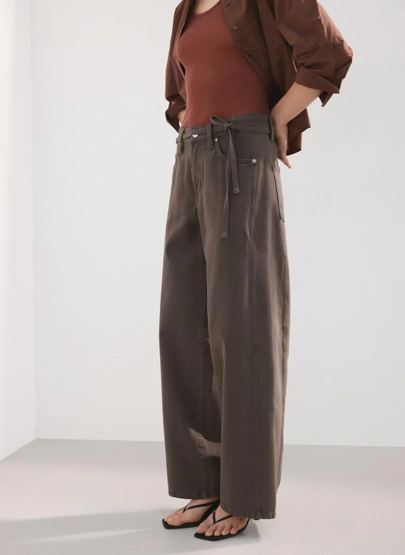 مانجو Wide-leg jeans with drawstring
