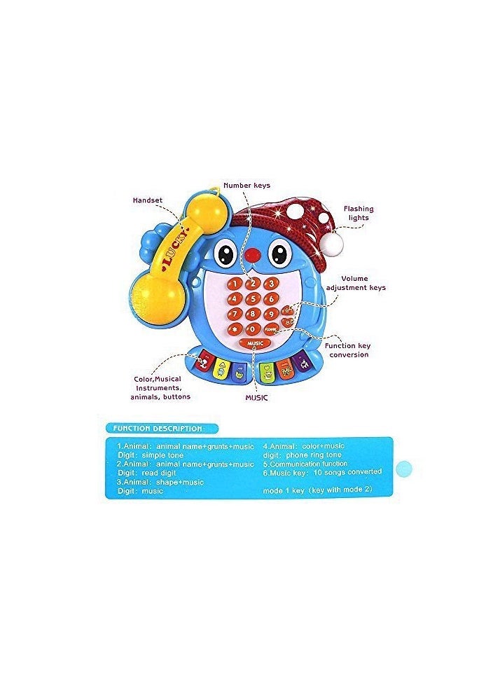This colorful baby phone is perfect for learning and playing with musical buttons and distinctive animal sounds, encouraging your child to explore and interact in a fun and useful way!