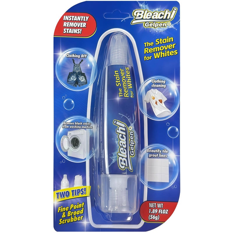 قلم مبيض للملابس، قلم مبيض، قلم مزيل للبقع، تصميم DIY مبيض للملابس، ملحقات السفر، يزيل البقع على الفور، أبيض لؤلؤي (1.89 أونصة سائلة (عبوة من 1)، ليمون) - Image 1