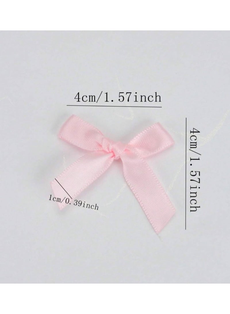 50Pcs/Pack pink Ribbon Bows Gift Packaging Decoration Handicraft Card Decoration, Hair Accessories, Jewelry Bows, Wedding Party Decoration, Christmas Decor - Image 2