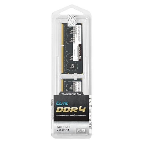 TEAMGROUP Elite DDR4 16GB Kit (2 x 8GB) 2666MHz PC4-21300 CL19 Unbuffered Non-ECC 1.2V SODIMM 260-Pin Laptop Notebook PC Computer Memory Module Ram Upgrade - TED416G2666C19DC-S01 - Image 2