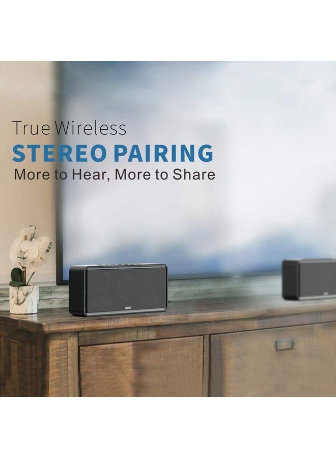 Doss Bluetooth Speaker, SoundBox XL Home Speaker with Subwoofer, 32W Loud Sound with Booming Bass, DSP Technology, Wireless Stereo Pairing,10H Playtime, Speaker for Home, Indoor, and Office - Image 4