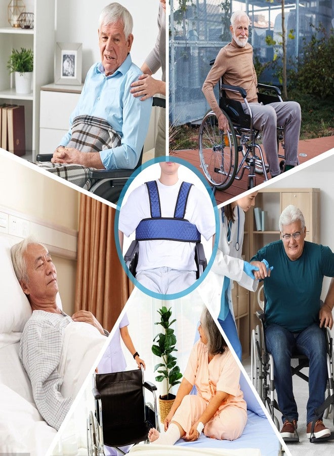 OUWERALL Wheelchair Harness, Wheelchair Seat Belt for Adults - Nursing Home Safety/Elderly Fall Prevention/Daily Care, Adjustable 40" Length with Locking Buckles & Anti-Slip Stabilizing Support (Vest Style) - Image 5