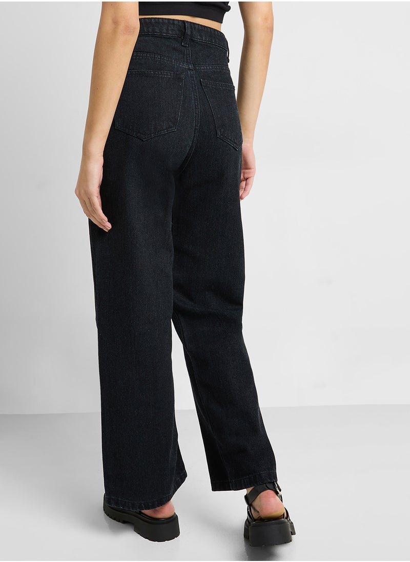 Ginger Mid Rise Wide Leg Jeans  - Image 3