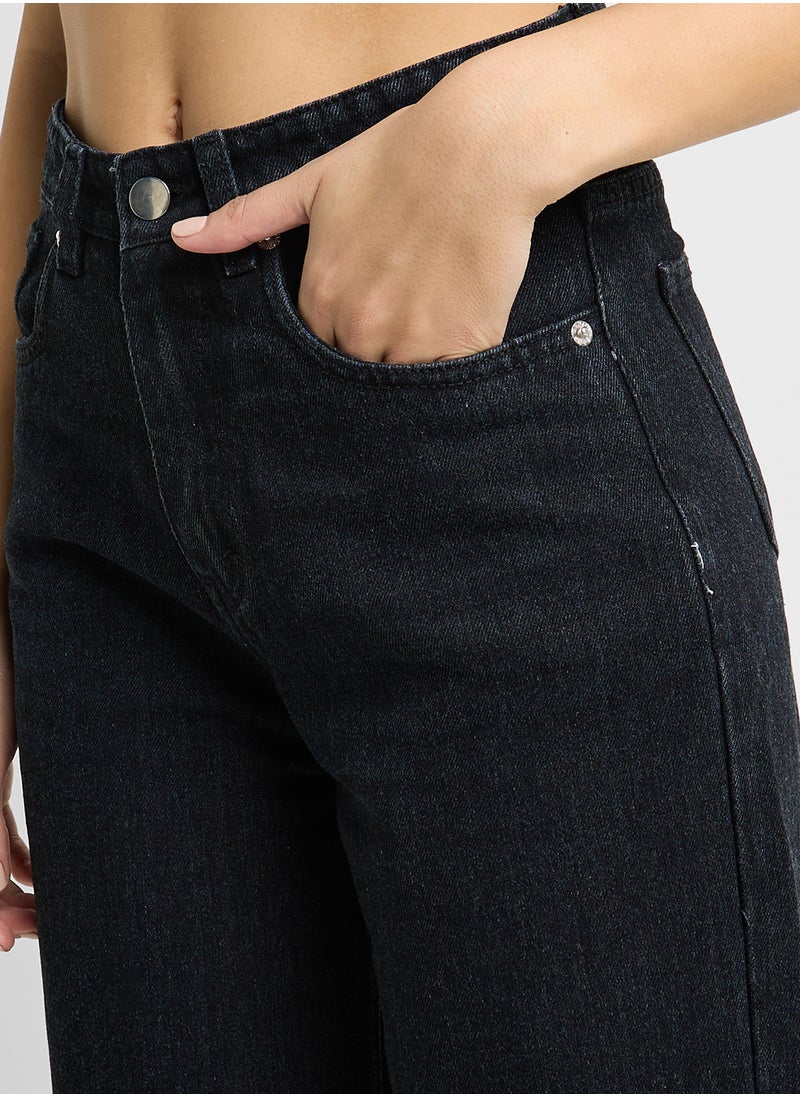 Ginger Mid Rise Wide Leg Jeans  - Image 4