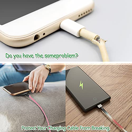 Rancco Spiral Cable Protector Headphone Cable Saver,9 Pc Cable Wire Repair/Pet Chew Cable Protector/Headphone Saver Strain Relief Cord Sleeve for USB Data Cable,Earphone etc[3.9ft/pc] - Image 3