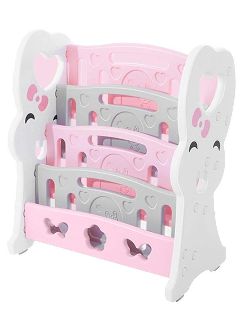 RBWTOYS RBWTOYS Children Bookshelf Plastic for Offices,Shelf Organizer Storage Cabinet Nursery Goods Storage Shelf and room decore (80 x 42.3 x 90 cm)  - Image 1