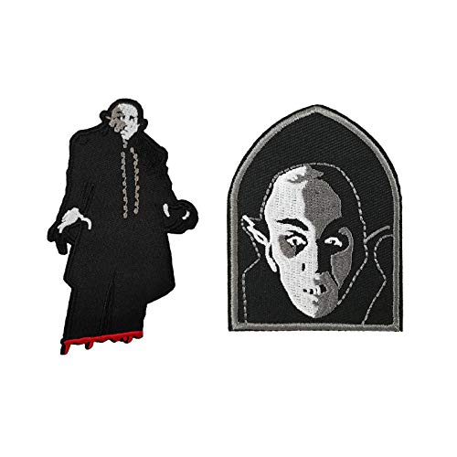 Cute-Patch Nosferatu Embroidered Iron on sew on Patches Costume DIY - Image 1