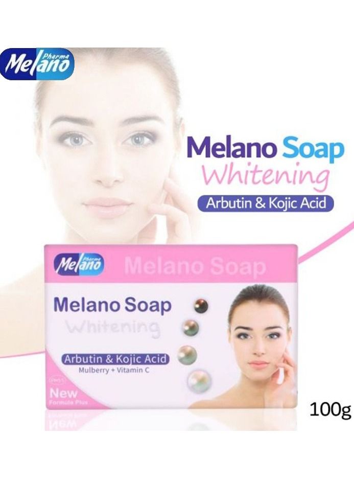 MELANO Whitening Soap with Arbutin and Kojic Acid Mulberry Vitamin C 100 grams - Image 2
