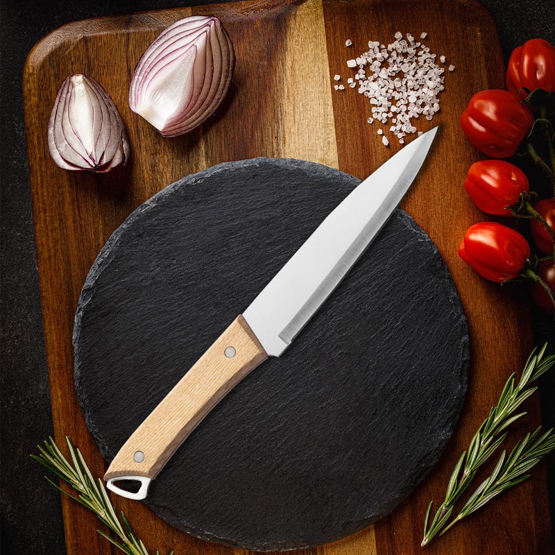 Captoola سكين تقطيع اللحم كابتولا سكين إزالة العظام سكين فيليه من الفولاذ الكربوني العالي الياباني سكين تقليم سكاكين الطهاة للمطبخ للحوم والأسماك والدواجن سكين الطاهي سكين غيوتو مجموعة من 3 - Image 5