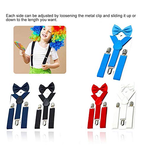 CLOTHERA Suspender and Bow Tie Set for 1 to 4 yrs Kids (Navy blue, Satin) - Image 2