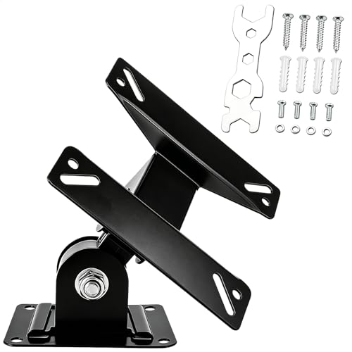 Ogetok TV Monitor Wall Mount Bracket with Swivel Articulating for Most 1424 Inch LED LCD Flat Screens TVs Max VESA 75x75mm to 100x100mm up to 35 lbs15kg Black Wall Mount TV Bracket - Image 1