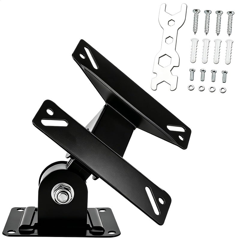 Ogetok TV Monitor Wall Mount Bracket with Swivel Articulating for Most 1424 Inch LED LCD Flat Screens TVs Max VESA 75x75mm to 100x100mm up to 35 lbs15kg Black Wall Mount TV Bracket - Image 2