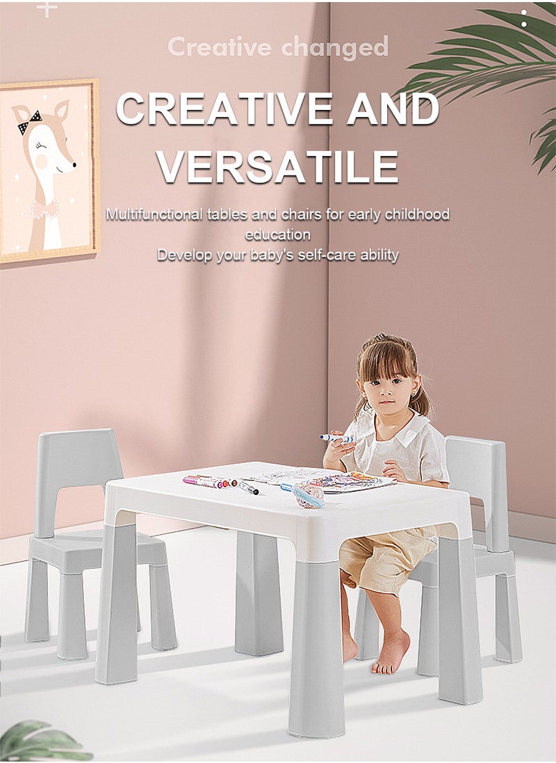 Toddler Kids Table And Two Chair Set, Creative Drawing And Learning Table And Chair With Concealed Drawer 8817-grey - pzsku/ZA983D6737D859CF0FADEZ/45/_/1737101657/050cde5f-f2e5-479f-817c-d91165e63c84