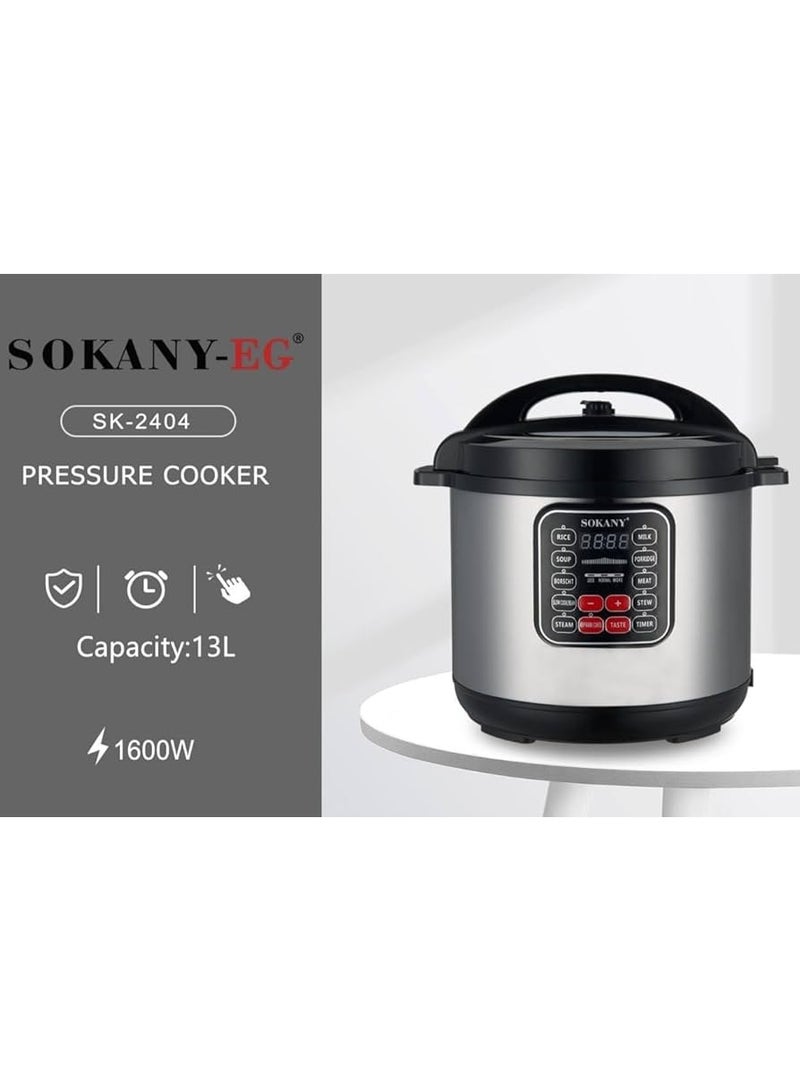 قدر ضغط سوكاني SK-2404، سعة 13 لترًا، 1600 واط
