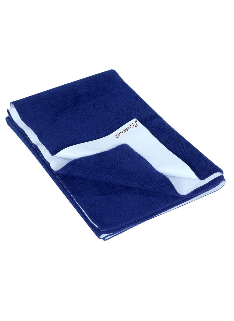 anciently Anciently Baby Bed Protector Quick Dry Sheet for Baby Waterproof Baby Dry Sheet Dark Blue Rose Colour Medium Size 70cm x 100cm Medium Combo Pack of 2  - Image 3