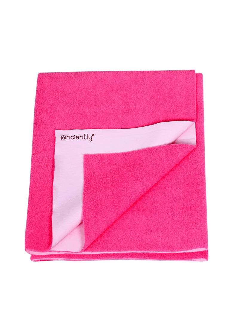 anciently Anciently Baby Bed Protector Quick Dry Sheet for Baby Waterproof Baby Dry Sheet Dark Blue Rose Colour Medium Size 70cm x 100cm Medium Combo Pack of 2  - Image 2