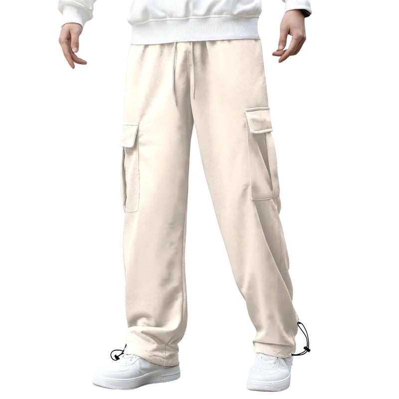 NOBERO Cargo Utility Joggers for Men in Arctic Wolf - Image 4