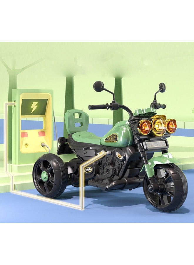 إيه تي إم Kids Electric Electric Trocycle Motorcycle Ride -On مع الأضواء والموسيقى - 51 × 93 × 68 سم - Image 2