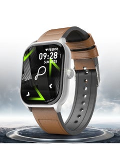 Edge Smart Watch for Men and Women , 2.01" True HD Display, Bluetooth Calling, Heart Rate Monitoring, Rotating Crown, AI Voice Assistant, Sleep Monitoring, Alarm & Notification, Whiskey Brown