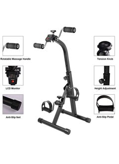 XiuWoo Pedal Exerciser Hand Arm Leg Knee Recovery Medical Pedals Folding Adjustable Fitness Rehab Equipment for Elderly Home Pedal Exercise Bike  - Image 5