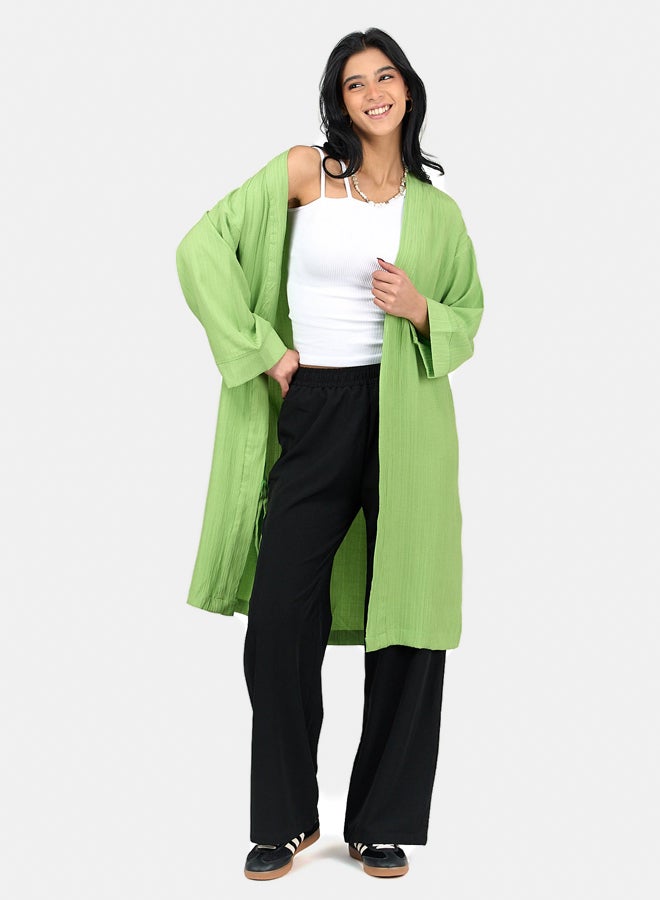 Clue Textured Pattern Midi Kimono  - Image 2