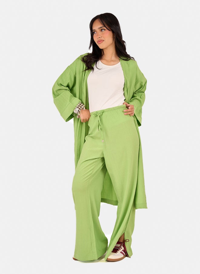 Clue Textured Pattern Midi Kimono  - Image 5