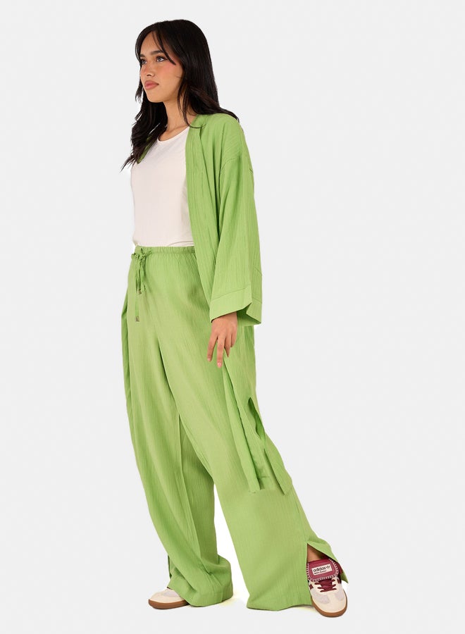 Clue Textured Pattern Midi Kimono  - Image 3