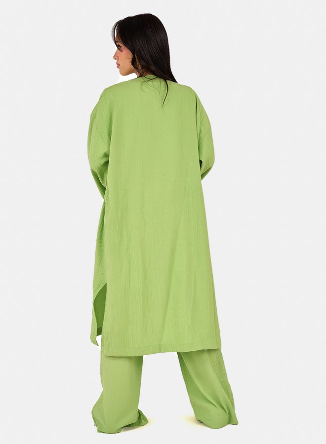 Clue Textured Pattern Midi Kimono  - Image 4
