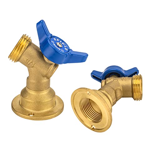EFIELD 2Pack 14Turn Brass Sillcock Hose Bibb Valve 34 Female NPT Inlet 34 Male GHT Threaded Garden Hose OutletConnectorSILLCOCK0282PCS - Image 1