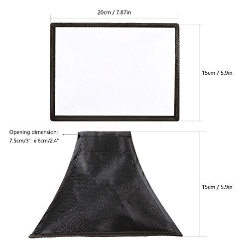waka Flash Diffuser Light Softbox, [2 Pack] Speedlight Softbox Collapsible with Storage Pouch - 8" Octagon Softbox + 8"x6" for Canon, Yongnuo and Nikon Speedlight - Image 3