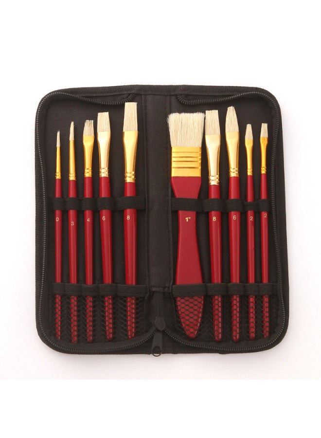 ZhuTing Nylon Wool Watercolor Brush With Board Brush Cloth Bag Brush Set Painting Supplies - Image 1