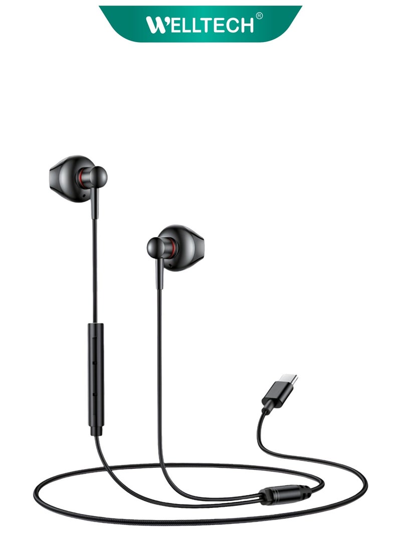 WELLTECH Lightning Earphones Wired Headphones for iPhone Stereo Sound Built-in Mic Handsfree Earbuds for iPhone 14 13 12 11 – Welltech HFD30 - Image 2