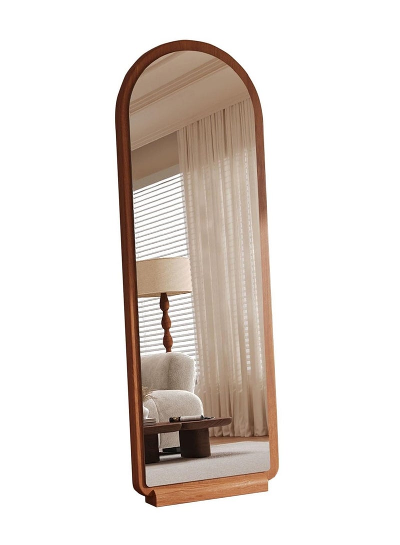 عربست مرآة كاملة الطول من الأرضية إلى السقف، مرآة حائطية للمنزل، مرآة حائطية لغرفة النوم، مرآة حائطية، مرآة حائطية 120*40 سم (لون الجوز) - Image 1