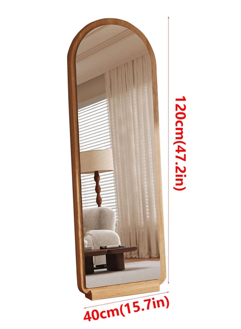 عربست مرآة كاملة الطول من الأرضية إلى السقف، مرآة حائطية للمنزل، مرآة حائطية لغرفة النوم، مرآة حائطية، مرآة حائطية 120*40 سم (لون الجوز) - Image 2