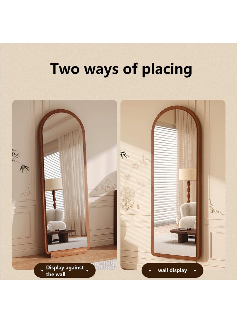 عربست مرآة كاملة الطول من الأرضية إلى السقف، مرآة حائطية للمنزل، مرآة حائطية لغرفة النوم، مرآة حائطية، مرآة حائطية 120*40 سم (لون الجوز) - Image 5
