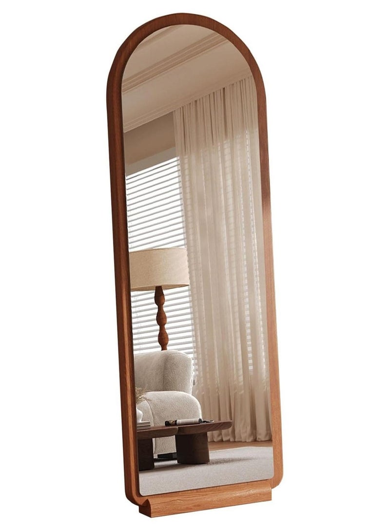 Arabest Full-Length Mirror Floor-to-Ceiling Mirror Home Wall-Mounted Dressing Mirror Bedroom Wall-Mounted Mirror Fitting Mirror Wall-Mounted Mirror 120 * 40cm(Walnut Color) - Image 1