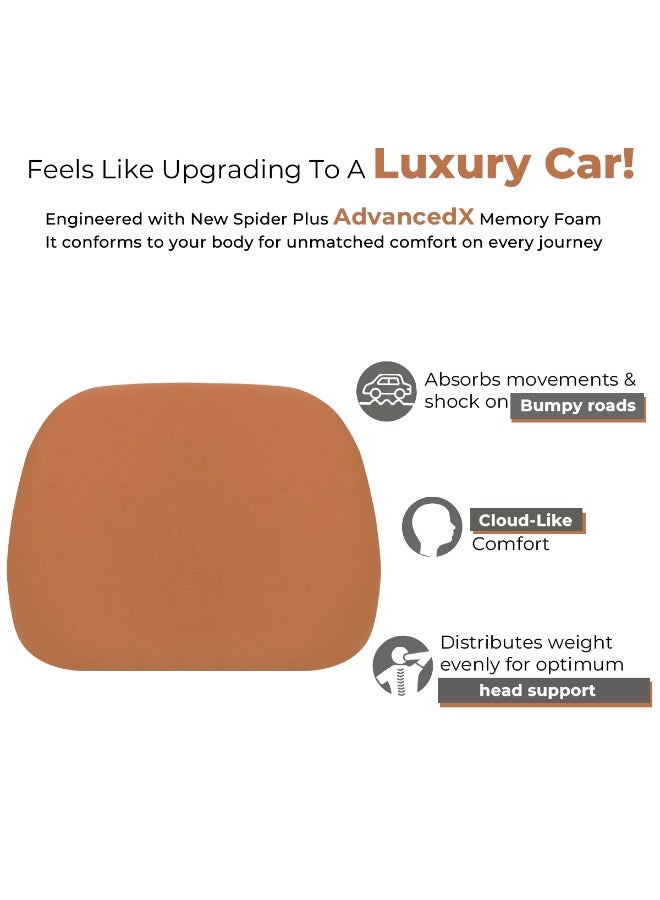 Spider Memory Foam Car Headrest Pillow – Ergonomic Neck & Head Support Cushion with Adjustable Strap, Universal Fit, Reduces Pain & Fatigue - Image 4