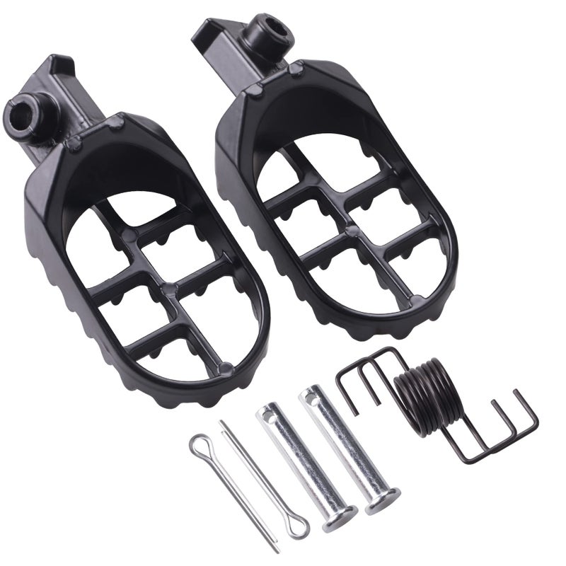 MWMNUN Aluminium Dirt Bike Foot Pegs Black Rear Universal Fit for PW50 PW80 TW200 XR50R CRF50 CRF70 CRF80 CRF100F Dirt Bike