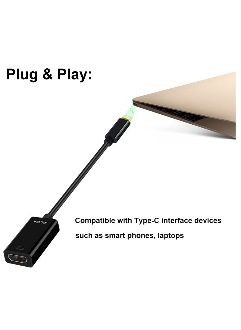 Generic Type C to HDMI HDTV Adapter Cable 0.2 Meter Supports Up to 4K 30Hz Type C to HDMI Converter Cable Type C Male to HDMI Female Adapter Cable  - Image 4