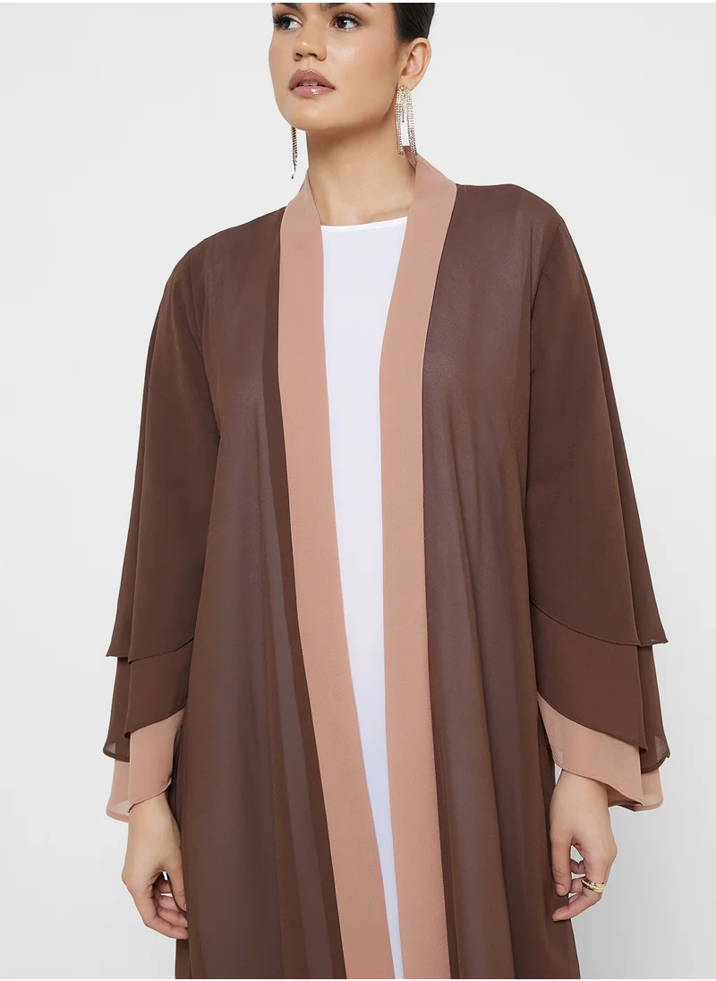 خزانة Two Toned Abaya With Sheila