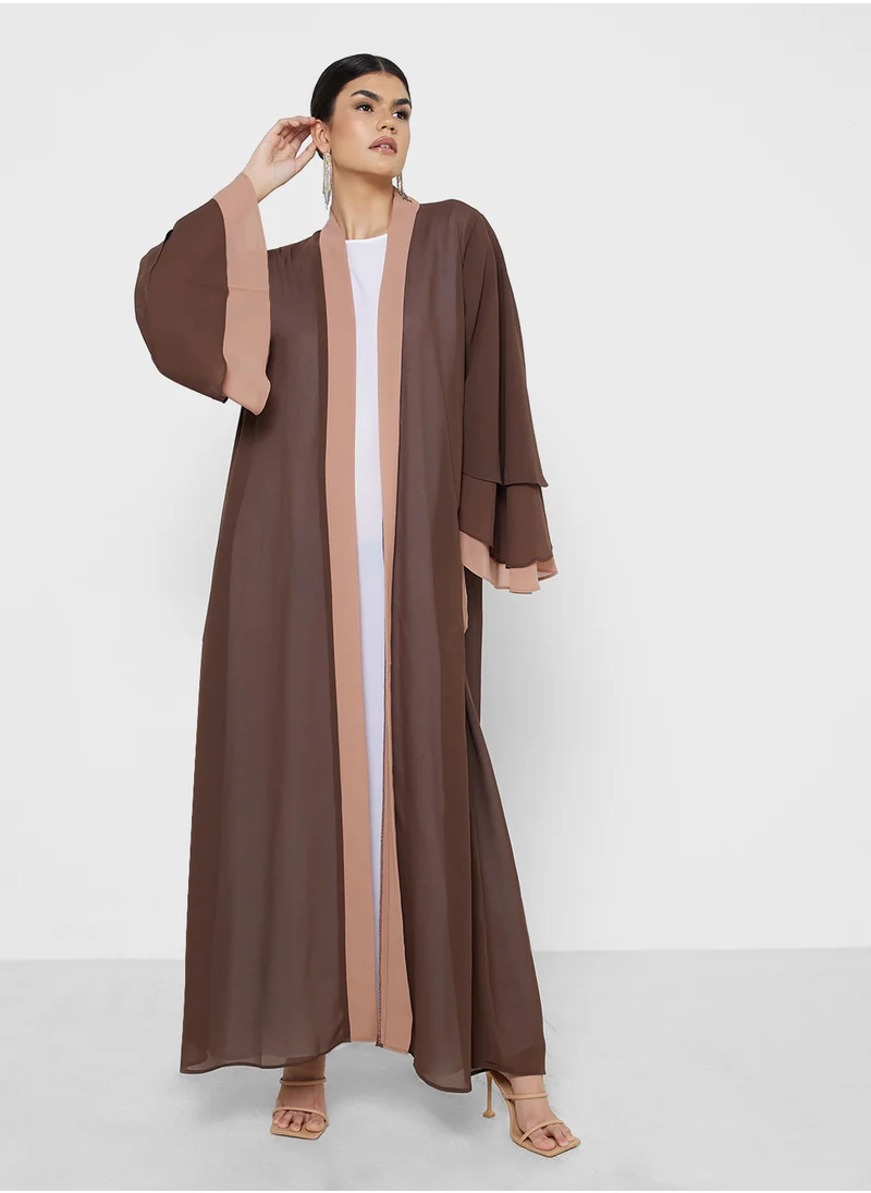 خزانة Two Toned Abaya With Sheila