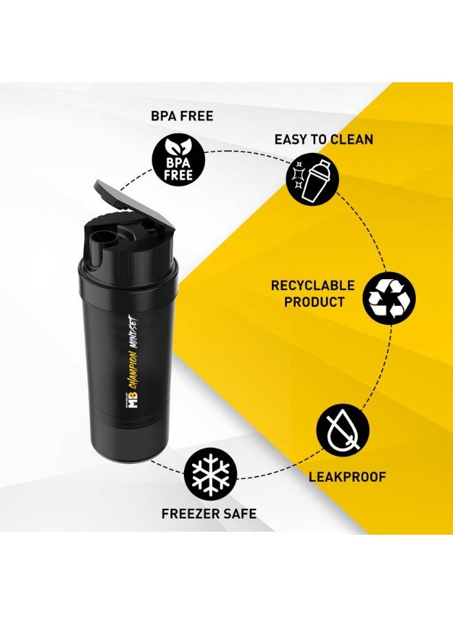 MUSCLEBLAZE MUSCLEBLAZE Tornado 500 ml Shaker  (Pack of 1, Black, Plastic) - Image 2