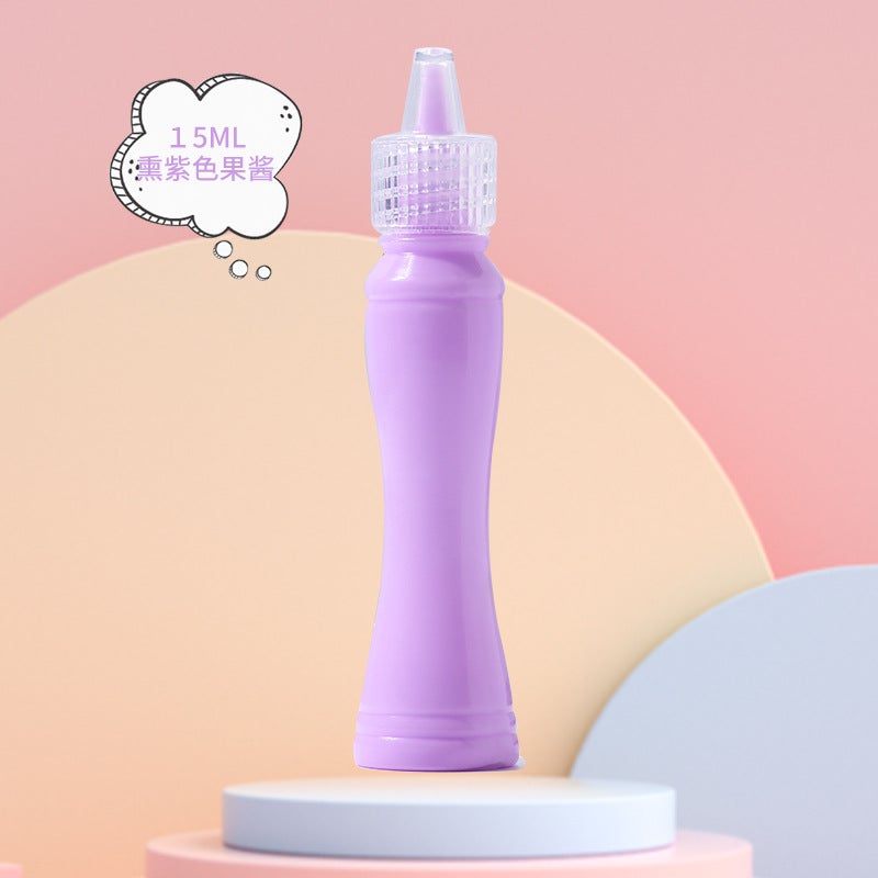 Generic Jam glue 15ml simulation cream glue small waist diy material bag resin accessories handmade homemade jewelry glue Smoked purple waist 