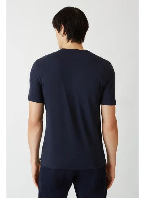 Bisse Men's Silk Finished Basic Crew Neck T-Shirt LACİ TS22Y22011_D39