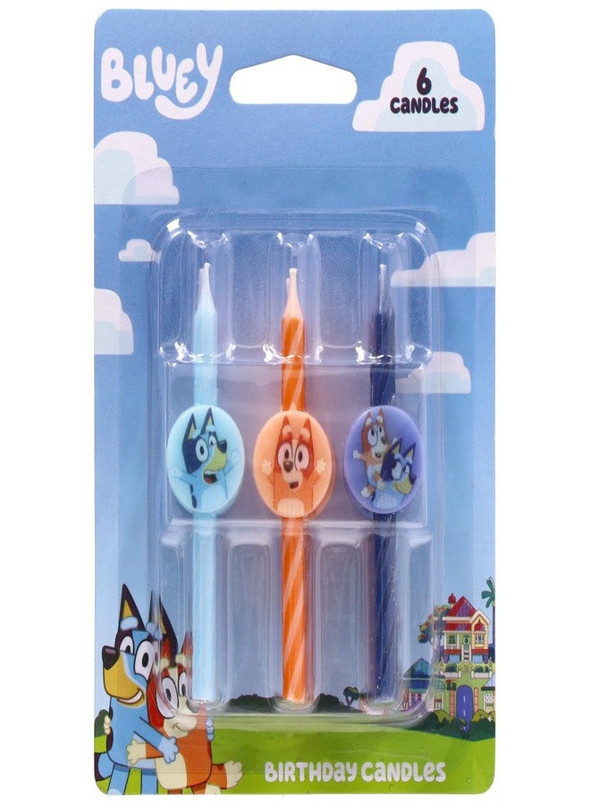 DecoPac 6 Bluey Birthday Cake Candles | Birthday Candles for Cake Decorations Featuring Bluey and Bingo, Blue & Orange, for Party - Image 4