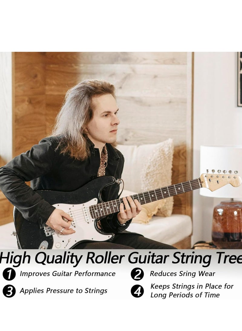 Bukela - Heavy-Duty Metal Guitar Roller String Retainers (2-Piece Set) - Precision String Guide & Trees Replacement for Electric Guitars | Musical Instrument Accessories - Image 1