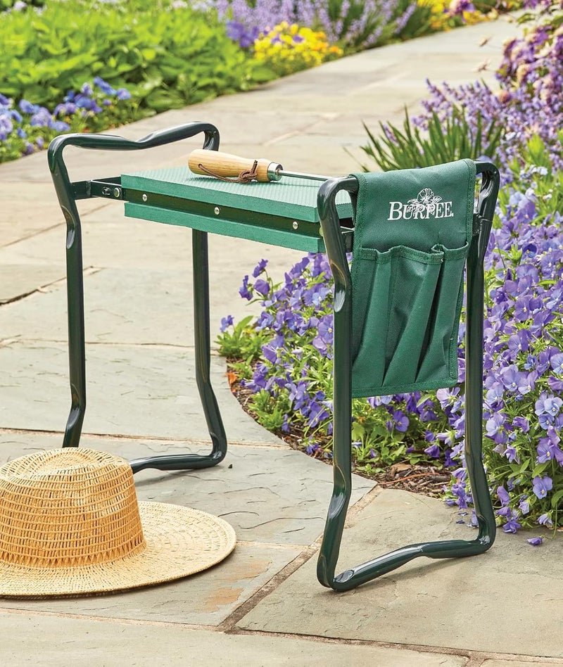 Burpee 92314 Garden Kneeler with Cushion Seat Easy to StorePortable Outdoor Bench Foldable and Light Weight Green - Image 2